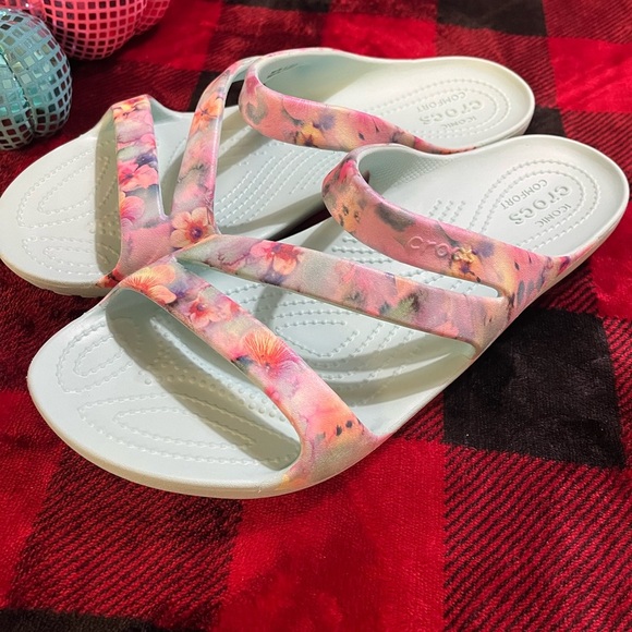 CROCS Shoes - Crocs Women Multicoloured Printed Kadee II Dream Slip-On, Size 11
